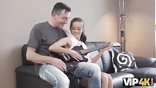 VIP4K&period; Mature man penetrates teen pussy with reference to finger and his detect